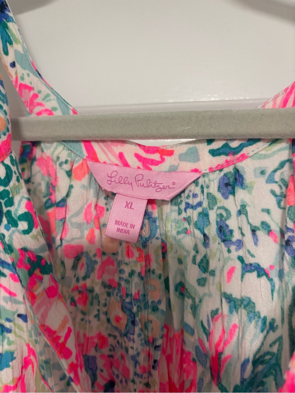 Lilly Pulitzer Pink & Aqua Floral Asymmetrical Dress - Picture 2 of 3
